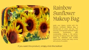 Rainbow Sunflower Makeup Bag